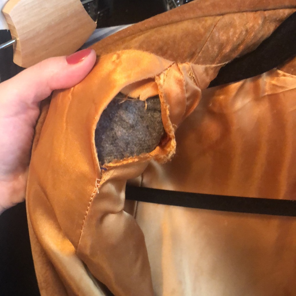 DANIER SUEDE TAN LEATHER JACKET SIZE XS - Picture 6 of 8